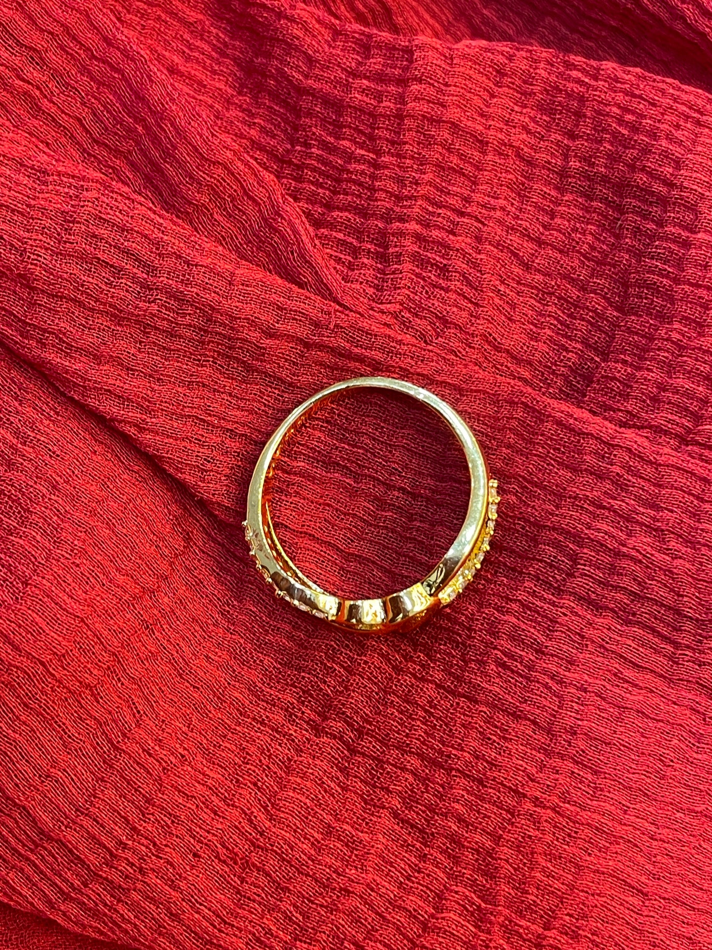 Gold Plated Silver Heart Love Ring