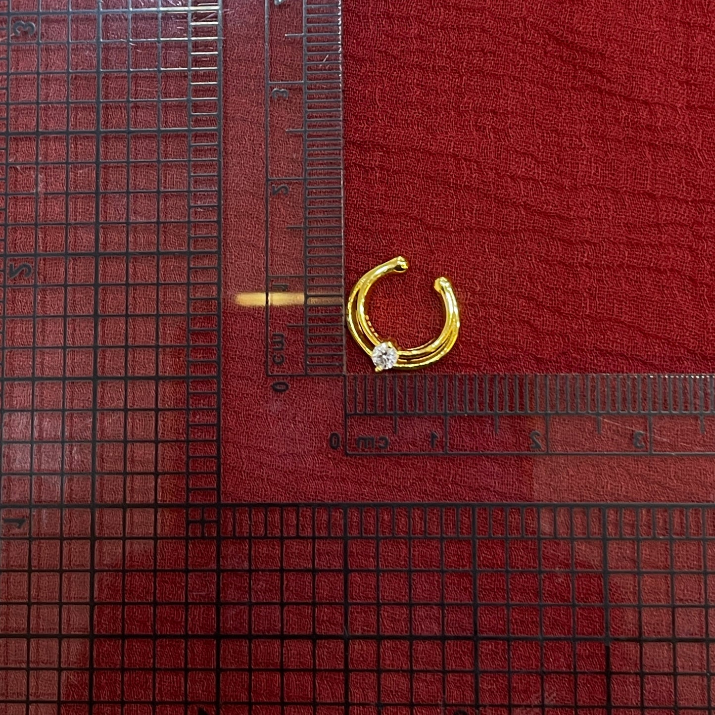 92.5 Silver Gold Plated Dainty Septum