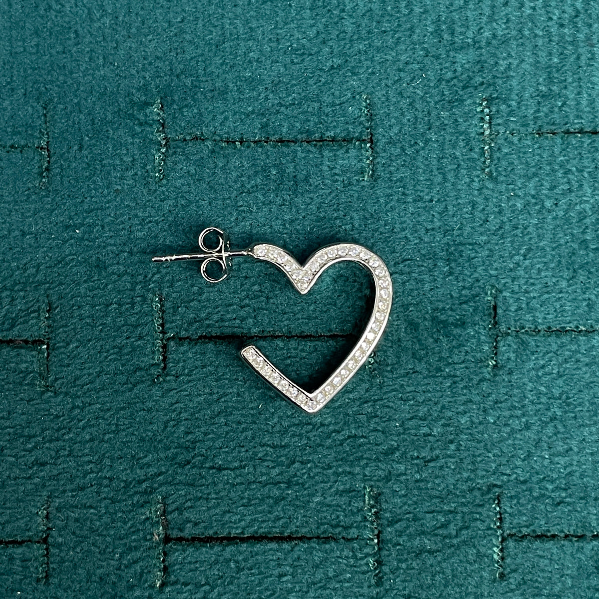 92.5 Silver Heart Shape Earrings | Romantic Elegant Design | Jewellery pair