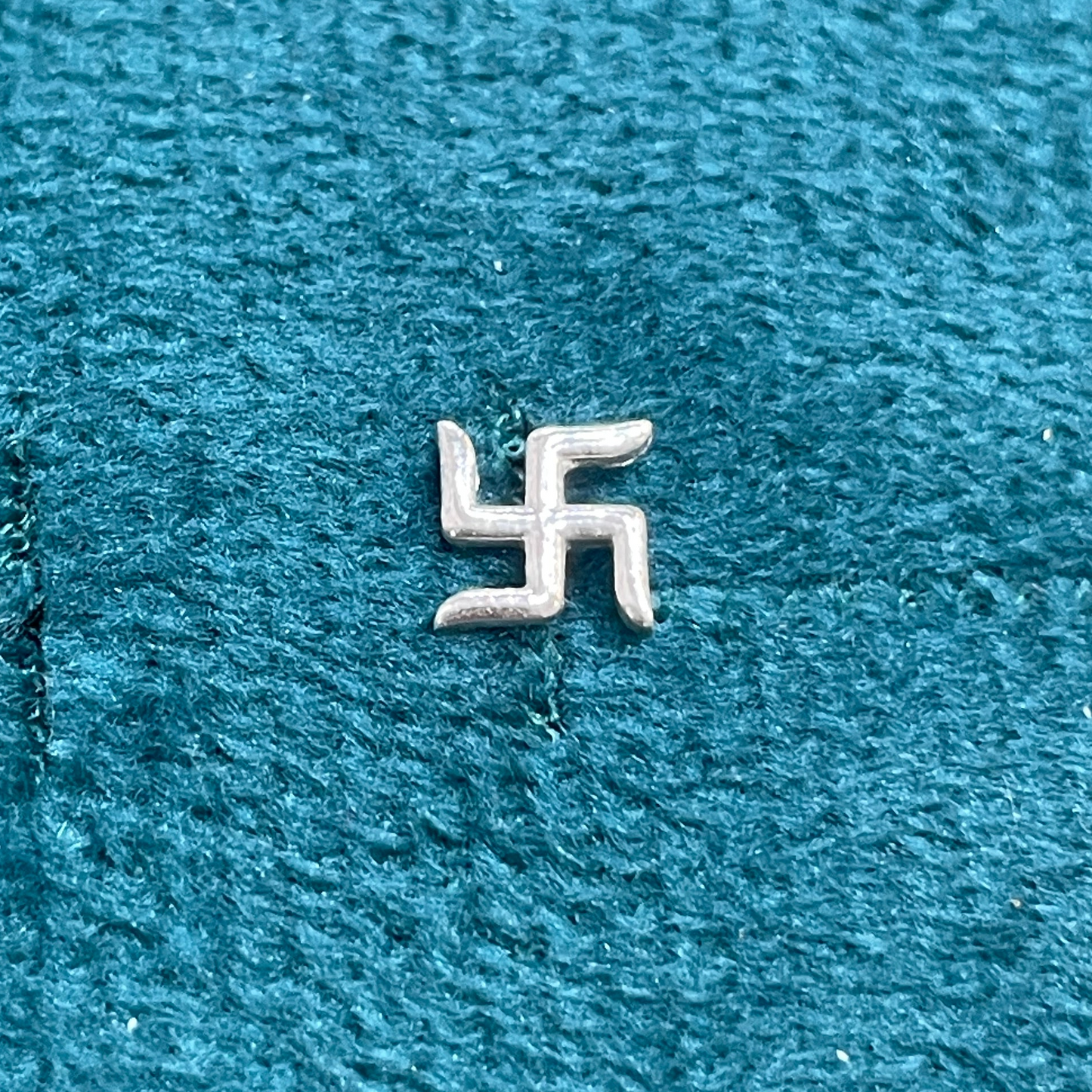 92.5 Silver Swastik Second Studs | Stylish Spiritual Design | Elegant Jewellery