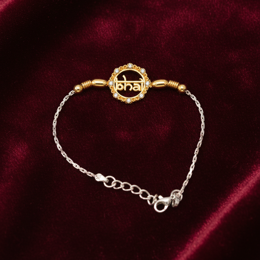 925 Silver Rosegold Rakhi