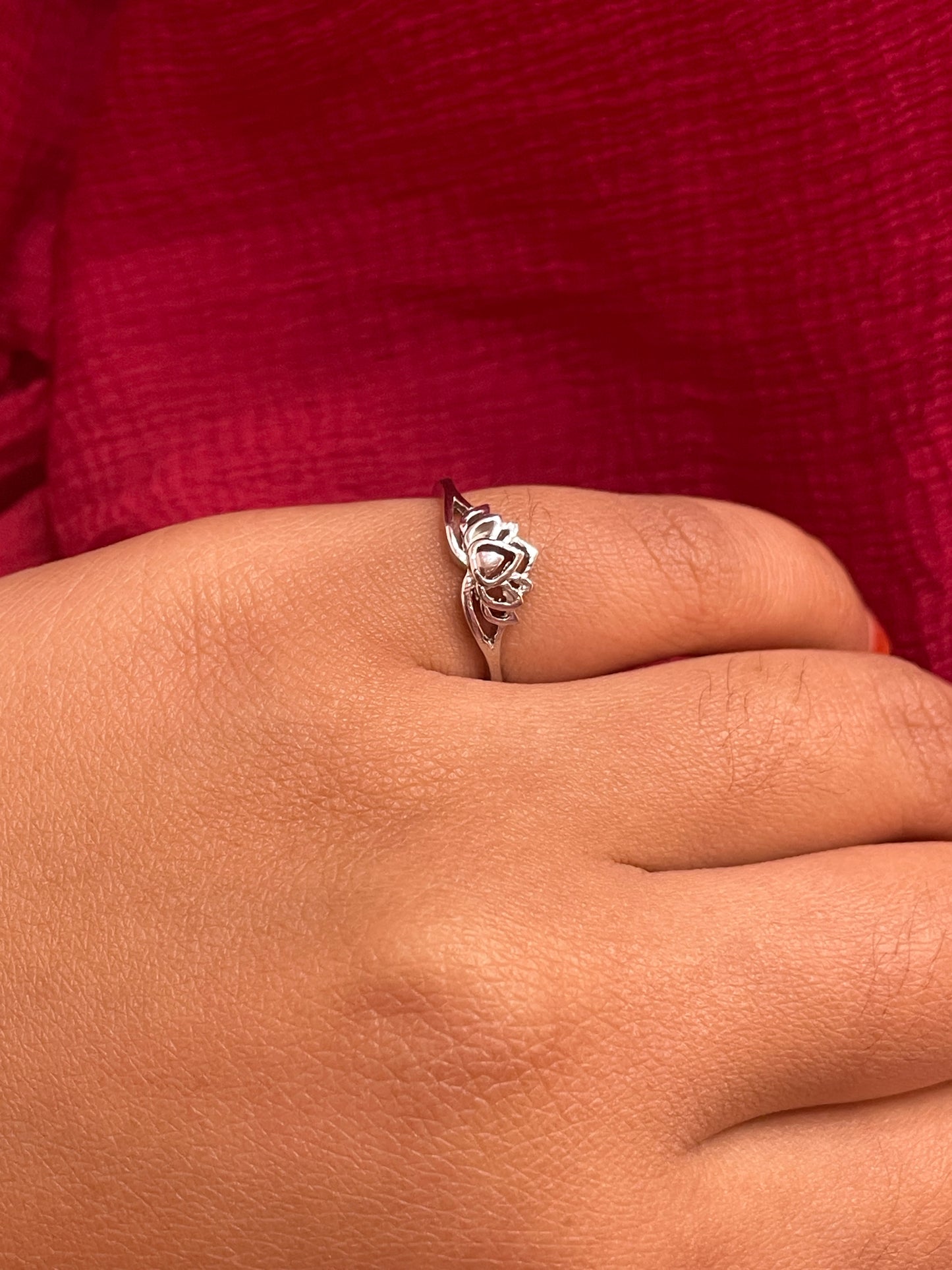 92.5 Silver Lotus Ring for Women Size 10 | Stylish Spiritual Design | Elegant Fashion Je