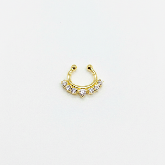 92.5 Silver Gold Plated Premium Septum