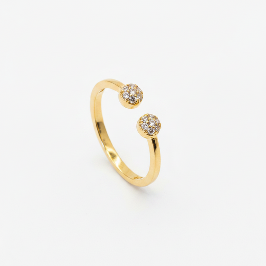 92.5 Silver Gold Plated Minimal Ring for Women | Elegant Simple Jewellery