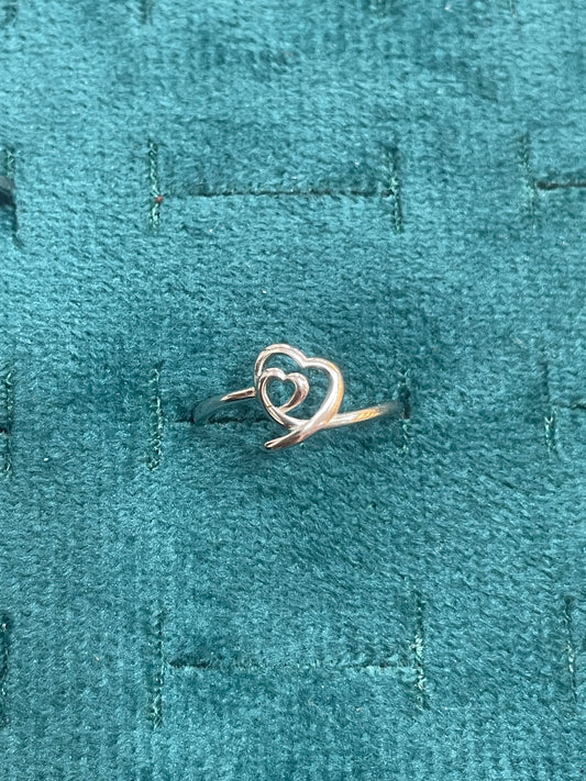 92.5 Silver Simple Stylish Heart Ring for Women Size 13 | Clean Modern Love Design | Elegant Jewellery