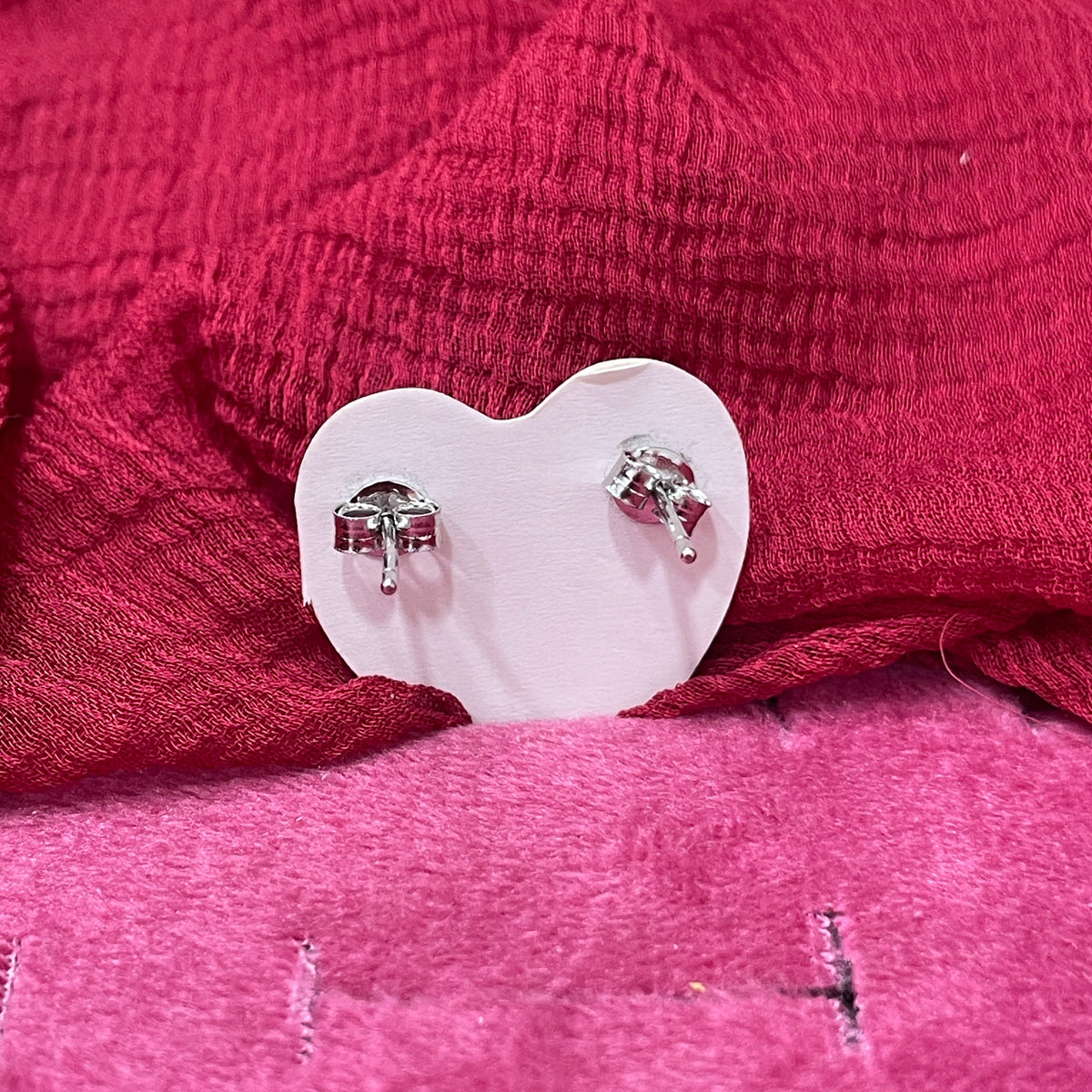 92.5 Silver Premium Heart Studs | Classy Romantic Design | Jewellery pair