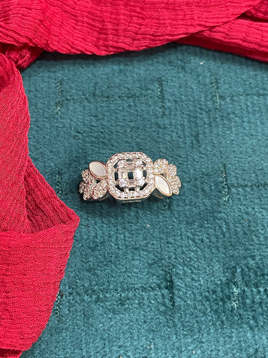 92.5 Silver Stylish Ring for Women Size 13 | Sleek Elegant Design | Everyday Wear Jewellery