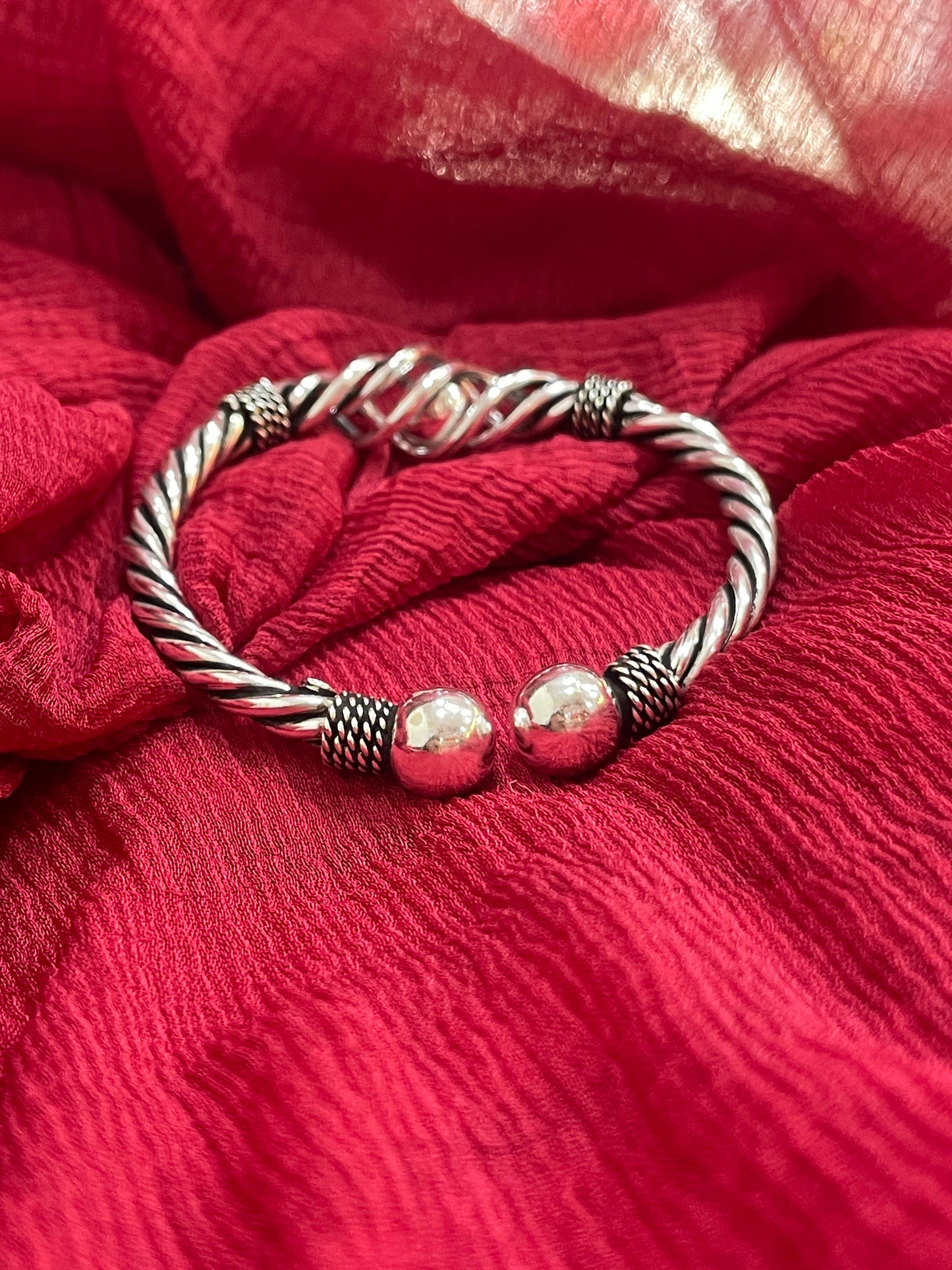 92.5 Silver Kids Kada Single Piece | Classy Baby Bracelet for Girls & Boys | Traditional Jewellery