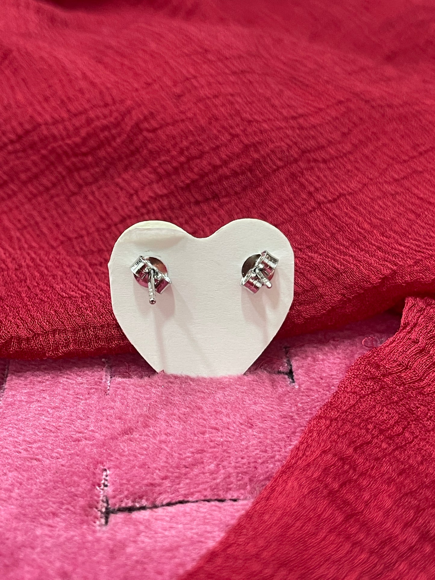 92.5 Silver Classy White Stone Studs | Elegant Minimal Design | Jewellery