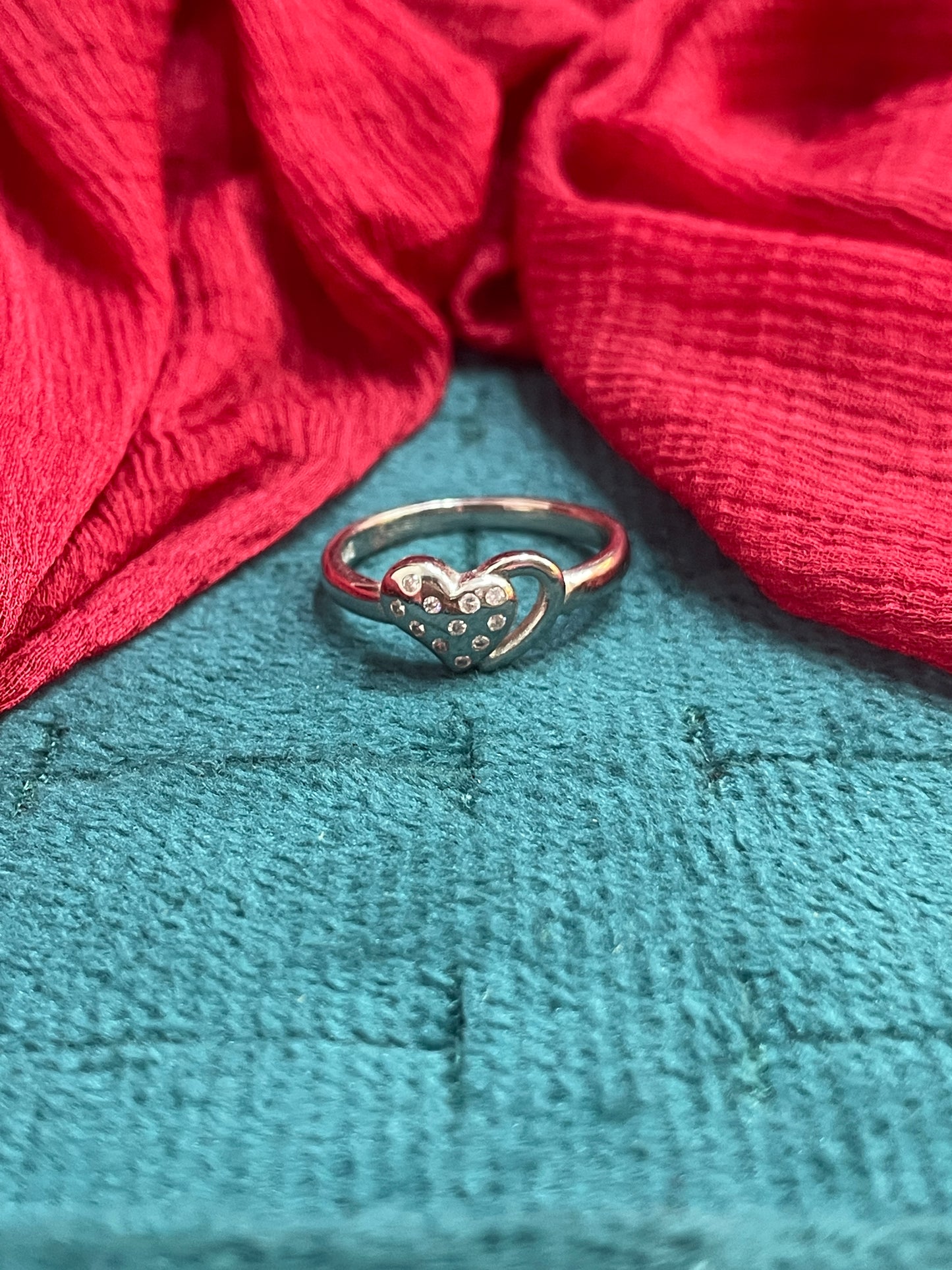 92.5 Silver Heart Ring for Women Size 12 | Stylish Love-Inspired Design | Elegant Gift Jewellery
