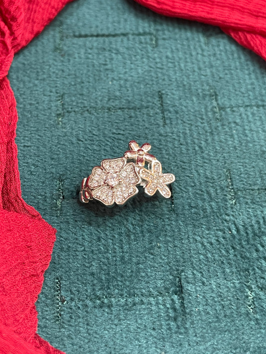 92.5 Silver Classy Flower Ring for Women Size 12 | Elegant Floral Design | Stylish Jewellery