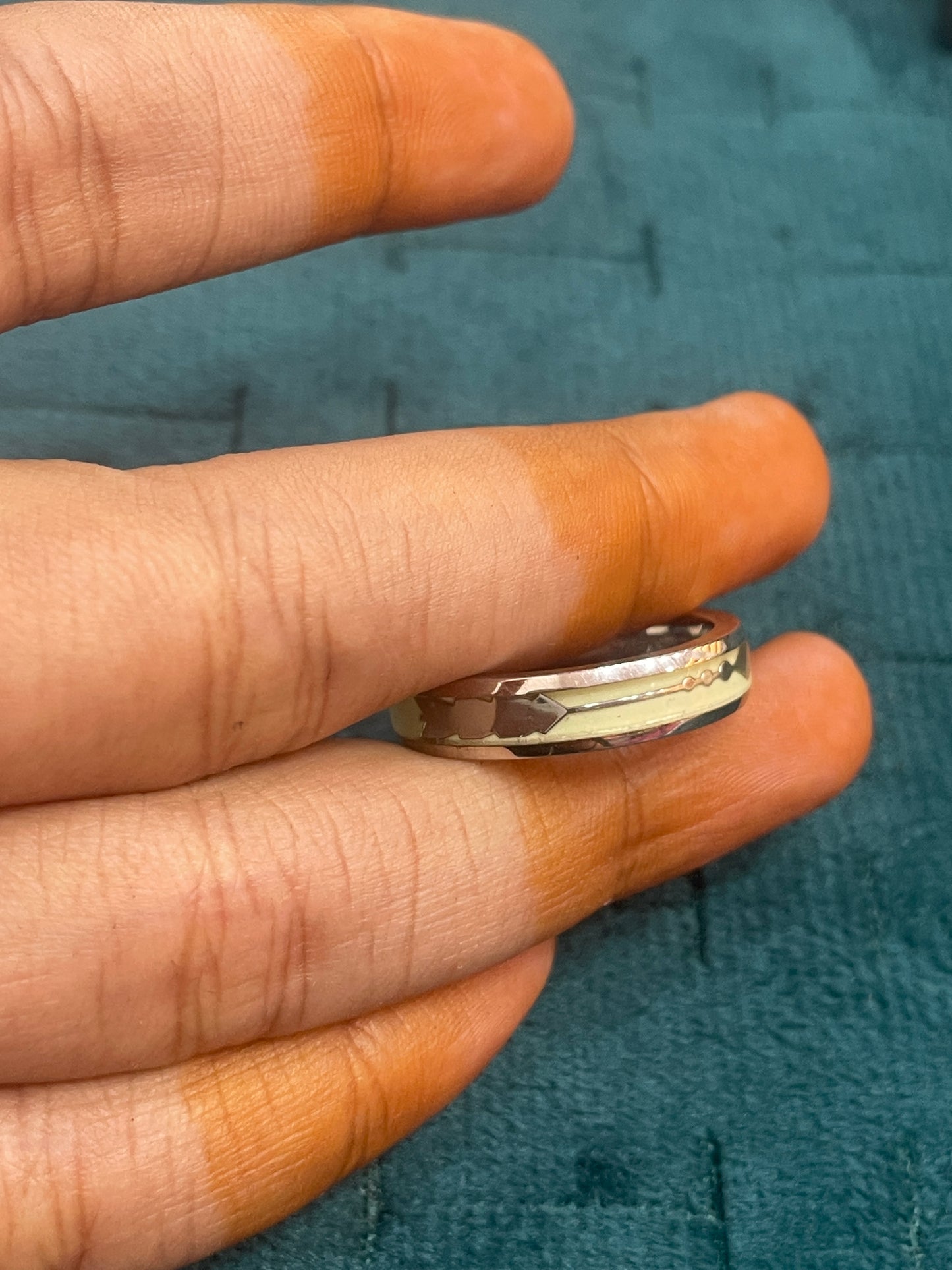 92.5 Silver Radium Men’s Ring | Stylish Glow Finish | Elegant Jewellery