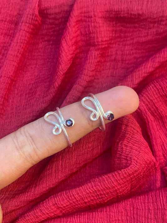 92.5 Silver Minimal Toe Rings for Women | Simple Elegant Design | Adjustable Jewellery
