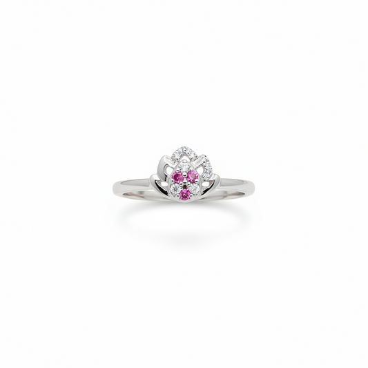 92.5 Silver Lotus Ring for Women Size 7 | Stylish Spiritual Design | Elegant Fashion Jewellery
