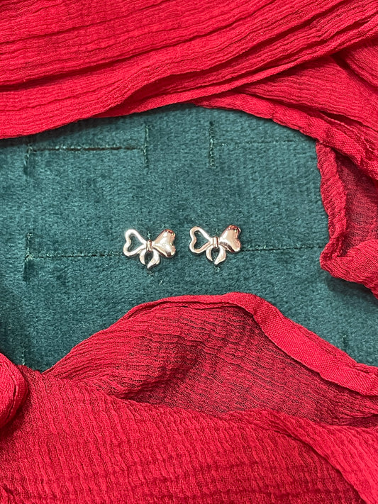 92.5 Silver Bow Earrings for Women | Stylish Cute Design | Elegant Trend Jewellery