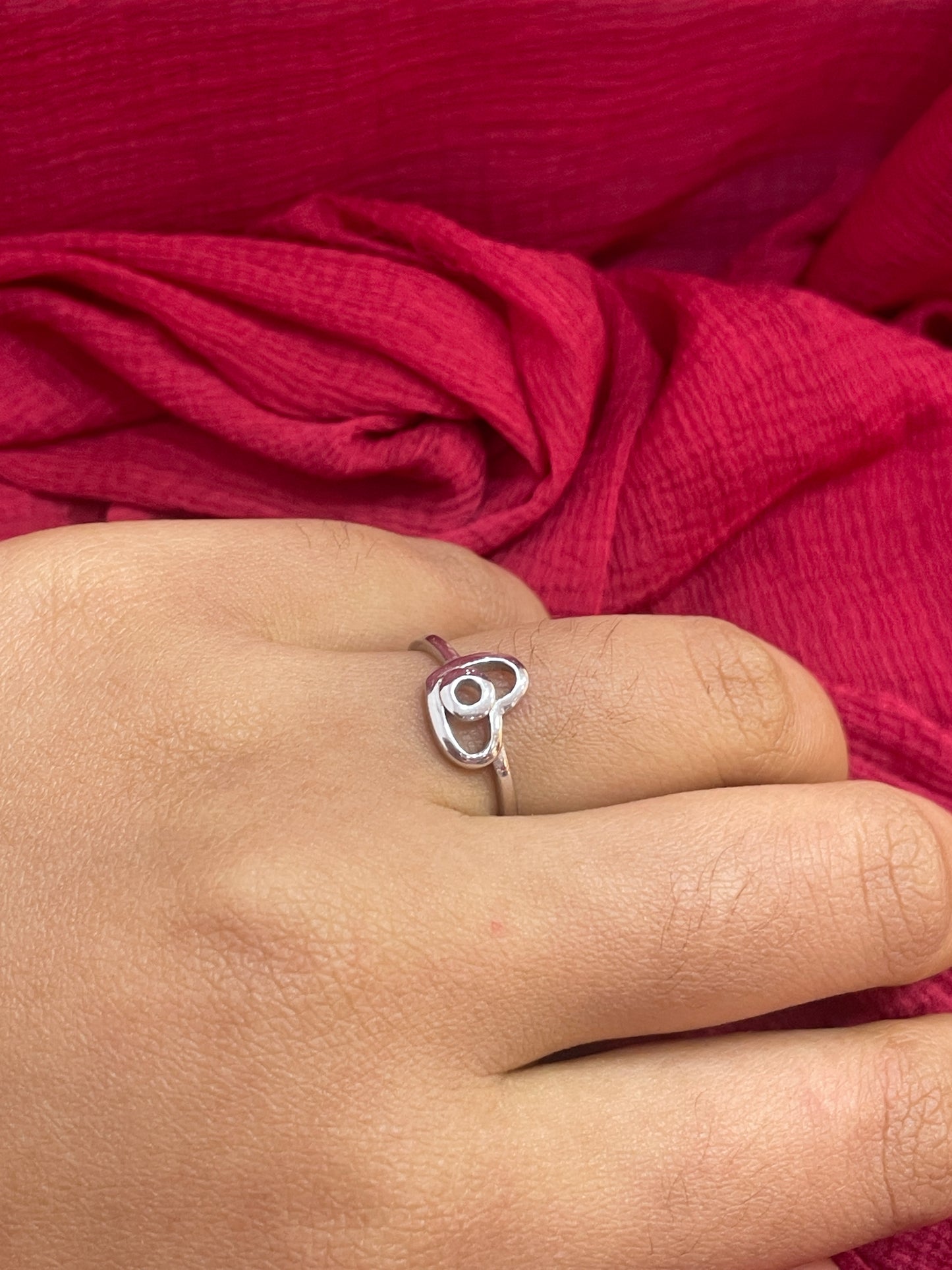 92.5 Silver Heart Ring for Women Size 14 | Stylish Affection Design | Elegant Gift Jewellery