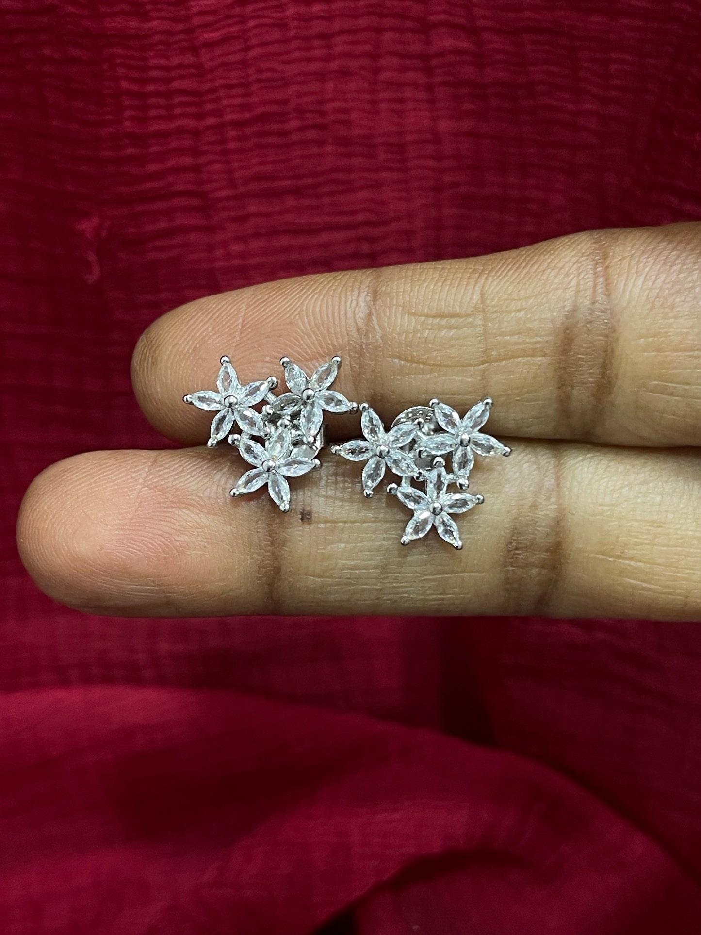 92.5 Silver Star Earrings | Stylish Trendy Design | Elegant Jewellery