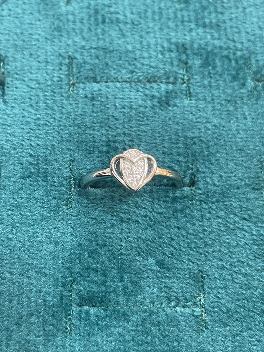 92.5 Silver Classy Heart Ring for Women Size 10 | Stylish Refined Love Design | Elegant Gift Jewellery