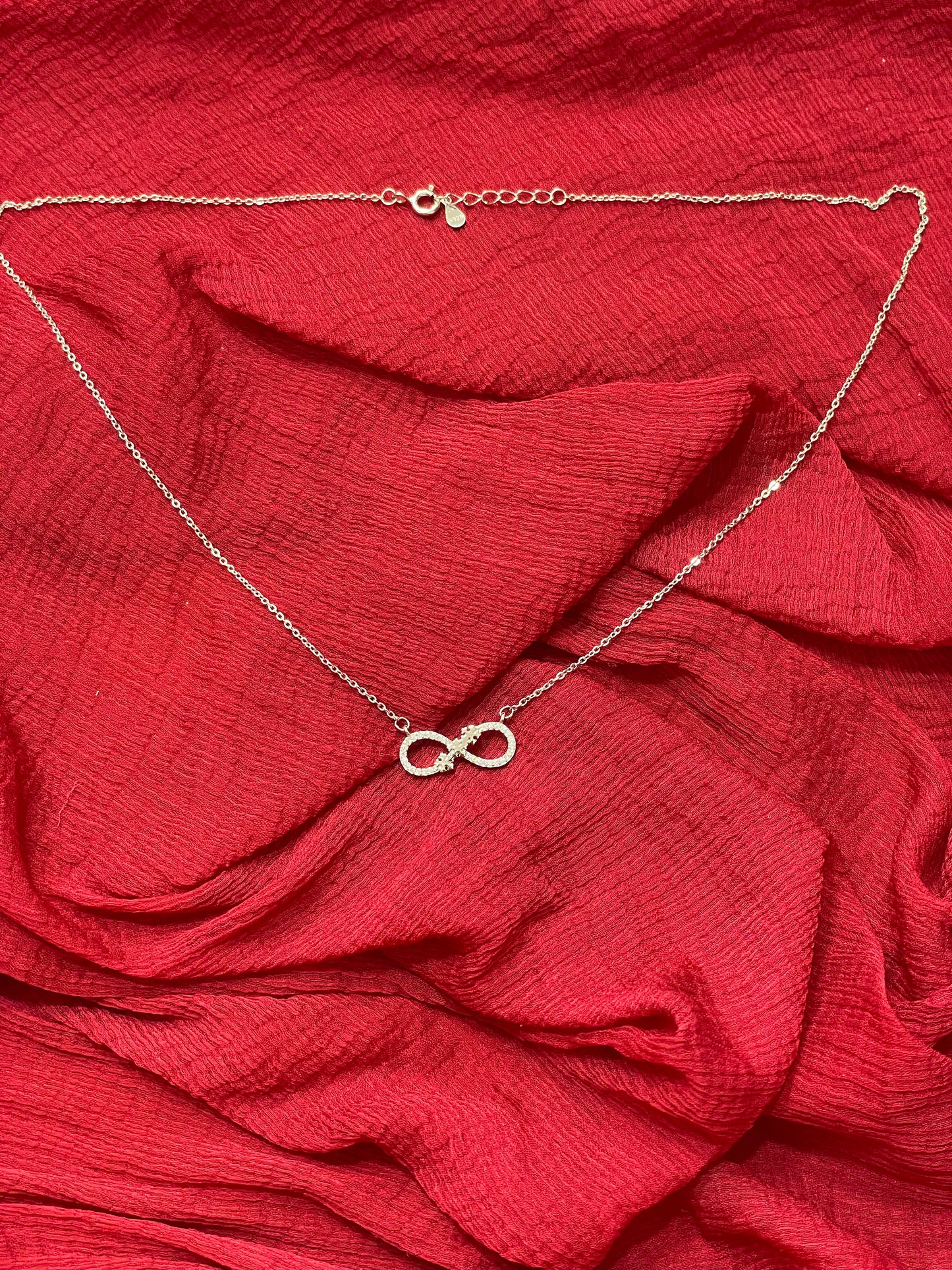 92.5 Silver Infinity Snowflake Chain 18.5 Inches | Premium Stylish Elegant Design | Jewellery