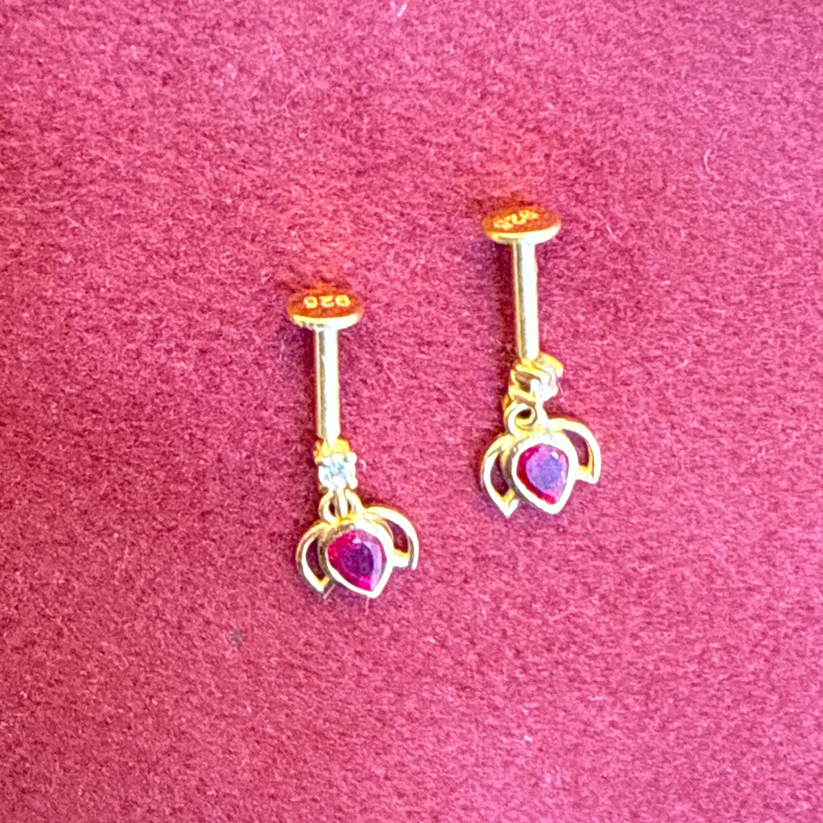 92.5 Silver Gold Plated Pink Lotus Bugadi Pair | Traditional Elegant Design | Jewellery