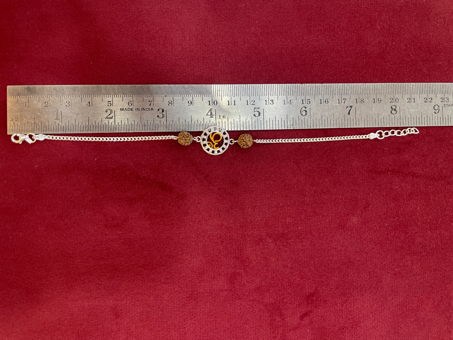 925 Silver Om Rudraksha Rakhi