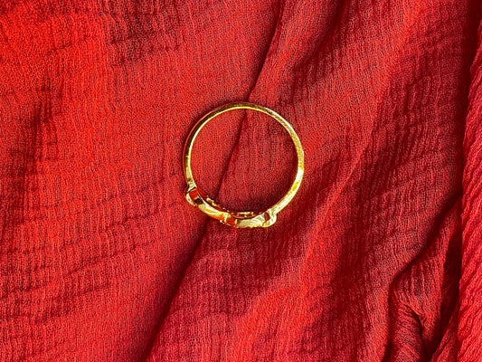 92.5 Silver Gold Plated Infinity Ring for Women Size 10 | Elegant Love Symbol | Jewellery