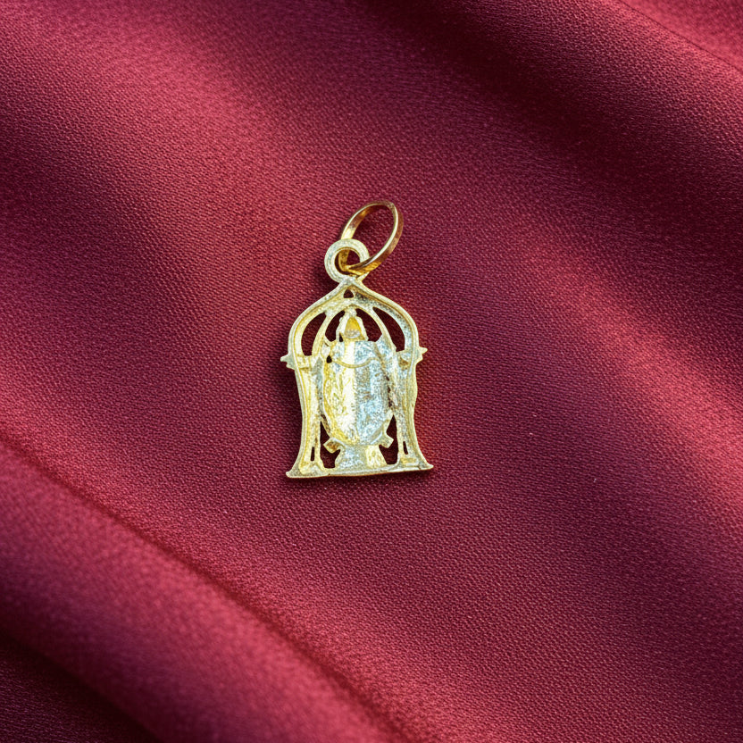 92.5 Silver Gold Plated Balaji Pendant