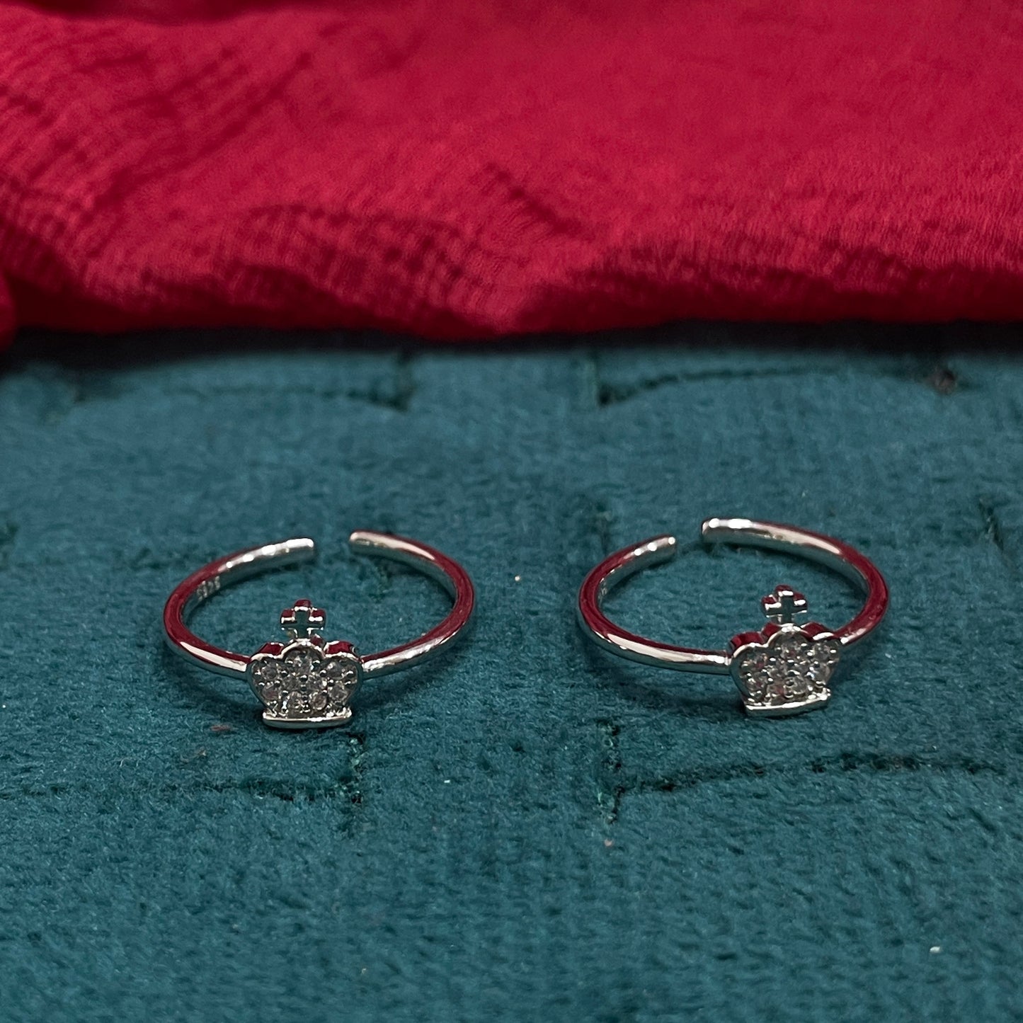 925 Silver Crown Toe rings