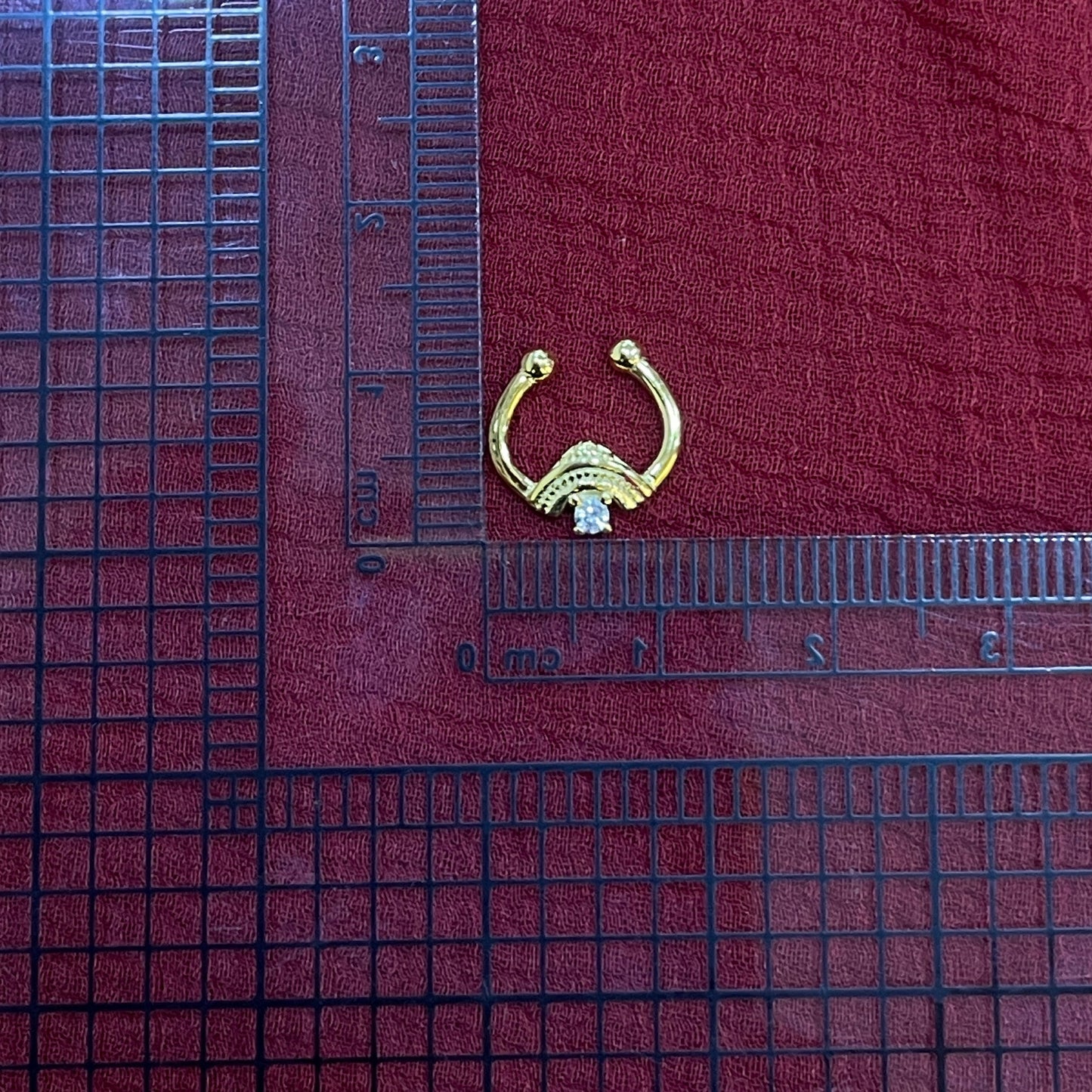 92.5 Silver Gold Plated Temple Septum