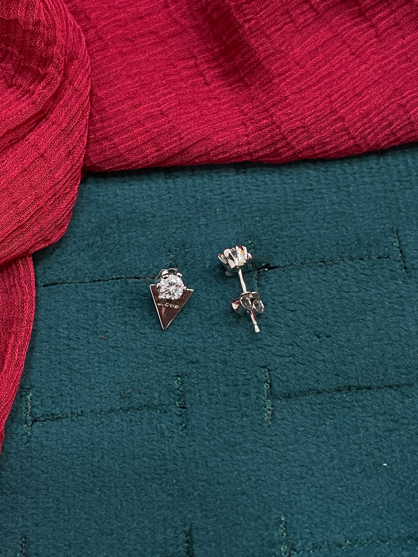 92.5 Silver White Stone Earrings for Women | Stylish Sparkle Design | Elegant Daily Wear Jewellery