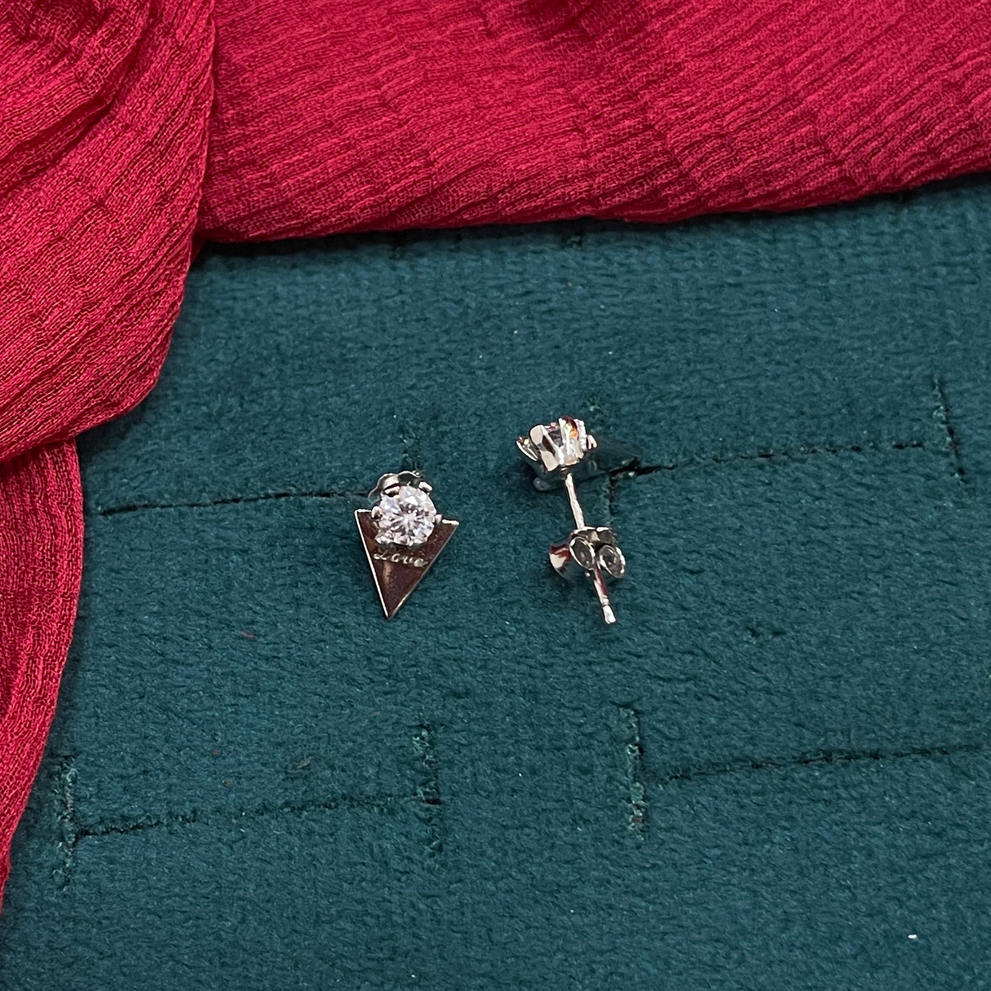 92.5 Silver White Stone Earrings for Women | Stylish Sparkle Design | Elegant Daily Wear Jewellery