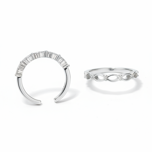 92.5 Silver Toe Rings | Stylish Minimal Finish | Elegant Foot Jewellery