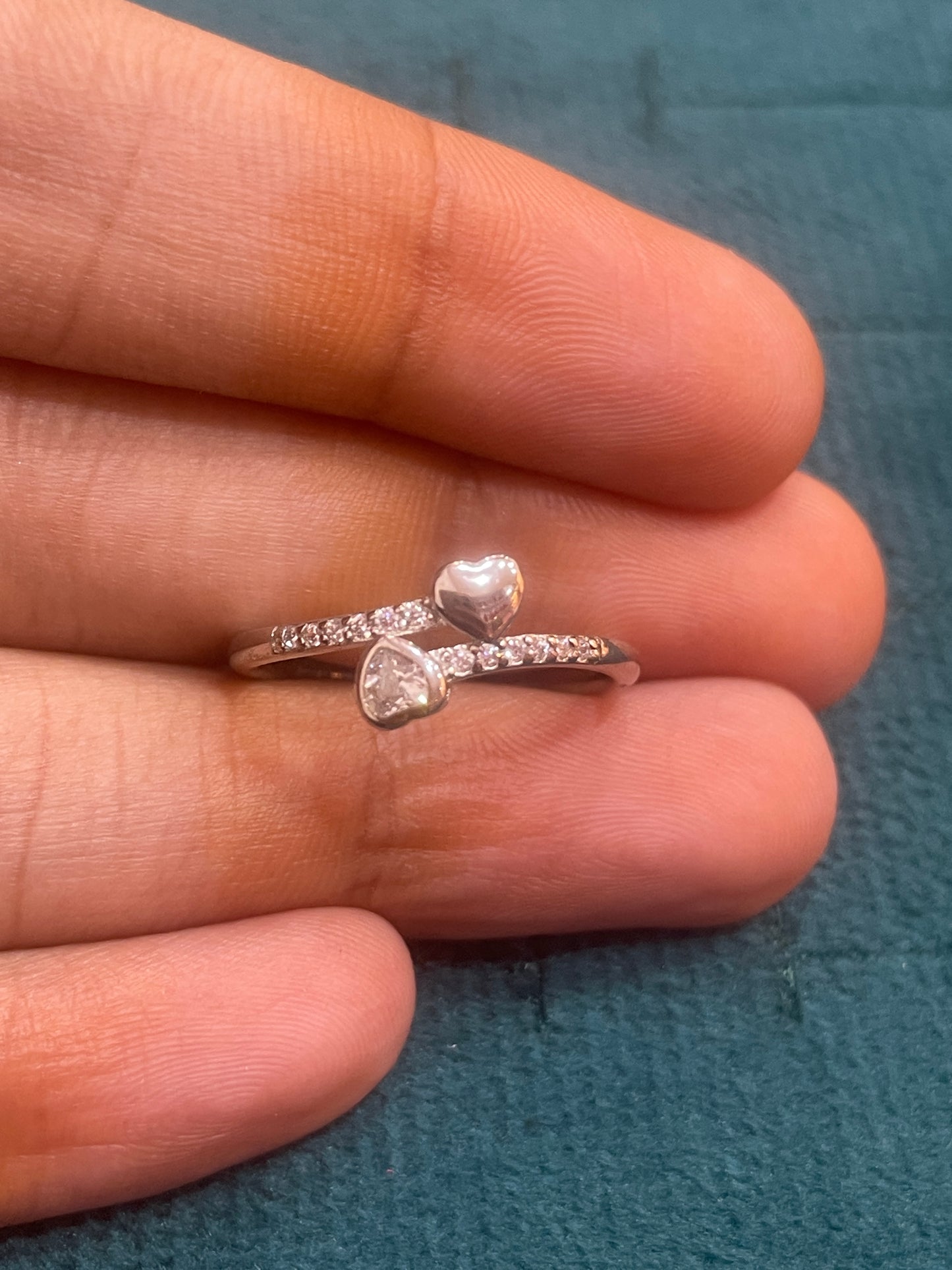 92.5 Silver Heart Shape Ring for Women Size 13 | Stylish Love-Inspired Design | Elegant Gift Jewellery