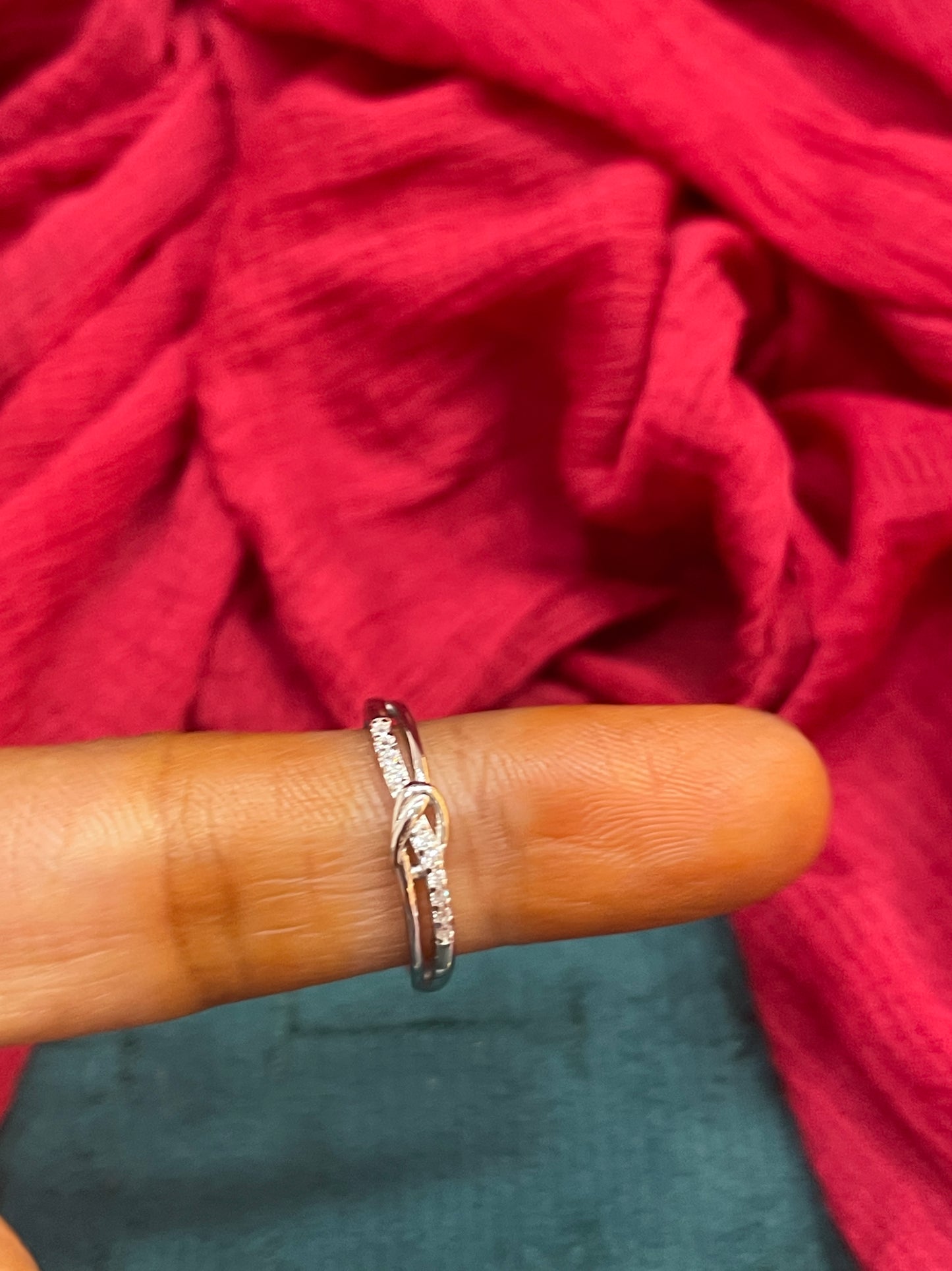 92.5 Silver Knot Ring - Size 9