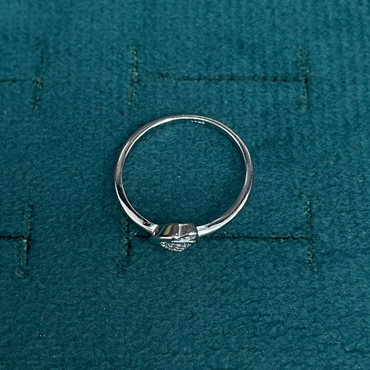 92.5 Sterling Silver Pave White CZ Butterfly Finger Ring for Women