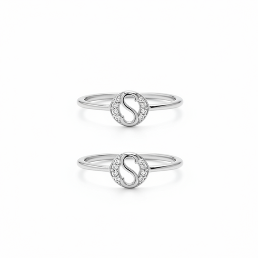 92.5 Silver Toe Rings for Women | S-Curve Design | Traditional Jewellery