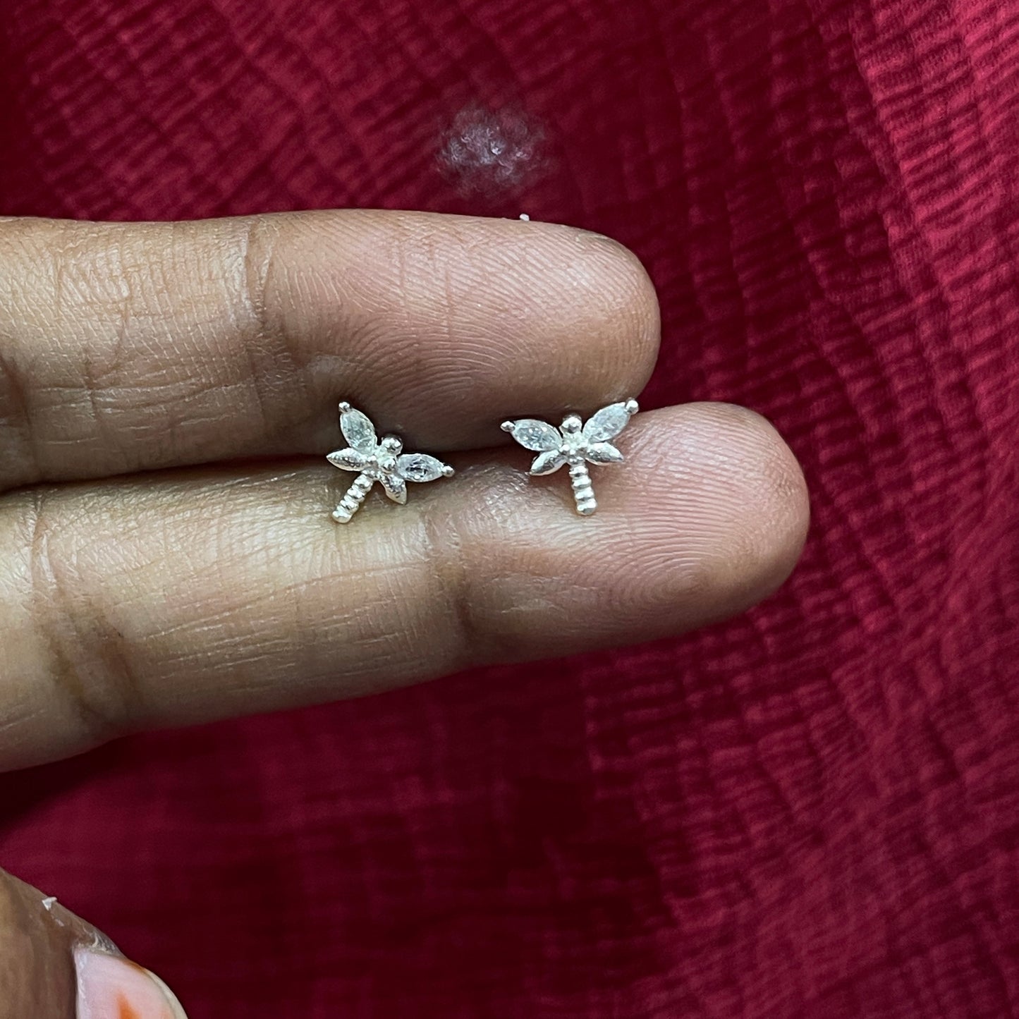 925 Silver Dragonfly studs