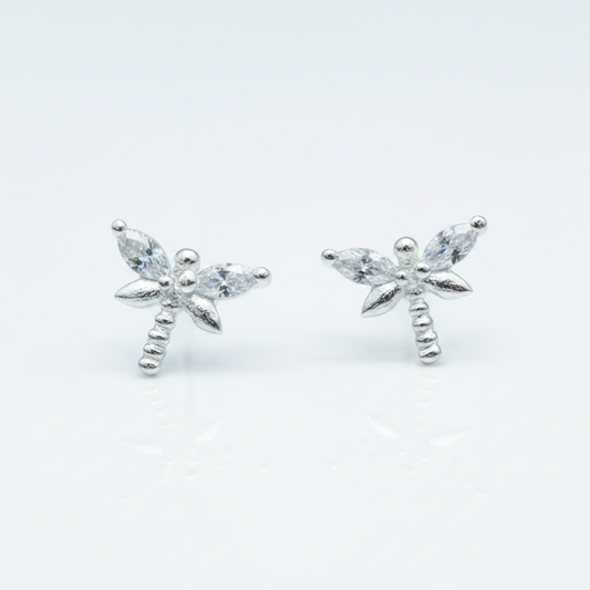 925 Silver Dragonfly studs