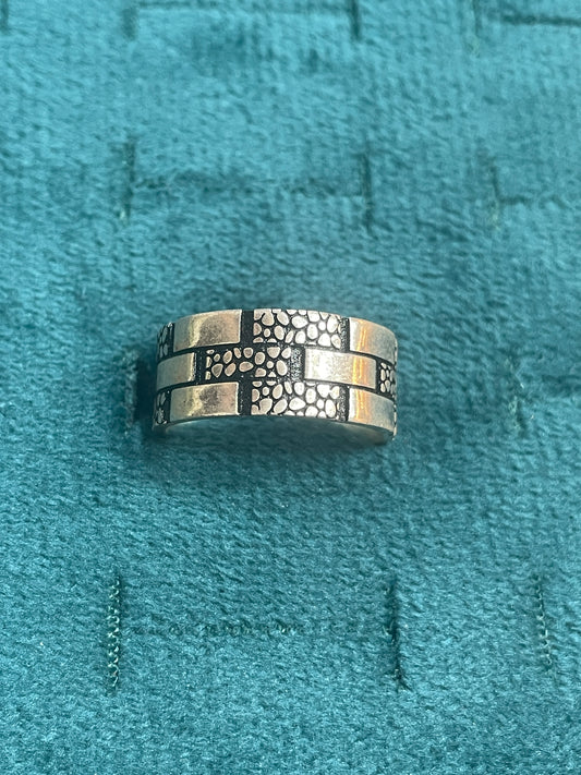 92.5 Silver Oxidised Men’s Ring Size 19 | Stylish Classic Vintage Design | Elegant Jewellery