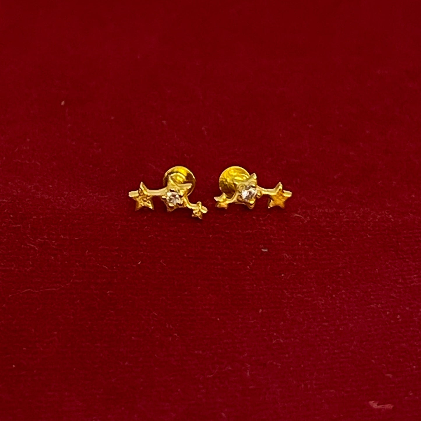 92.5 Silver Gold Plated Star Constellation Studs