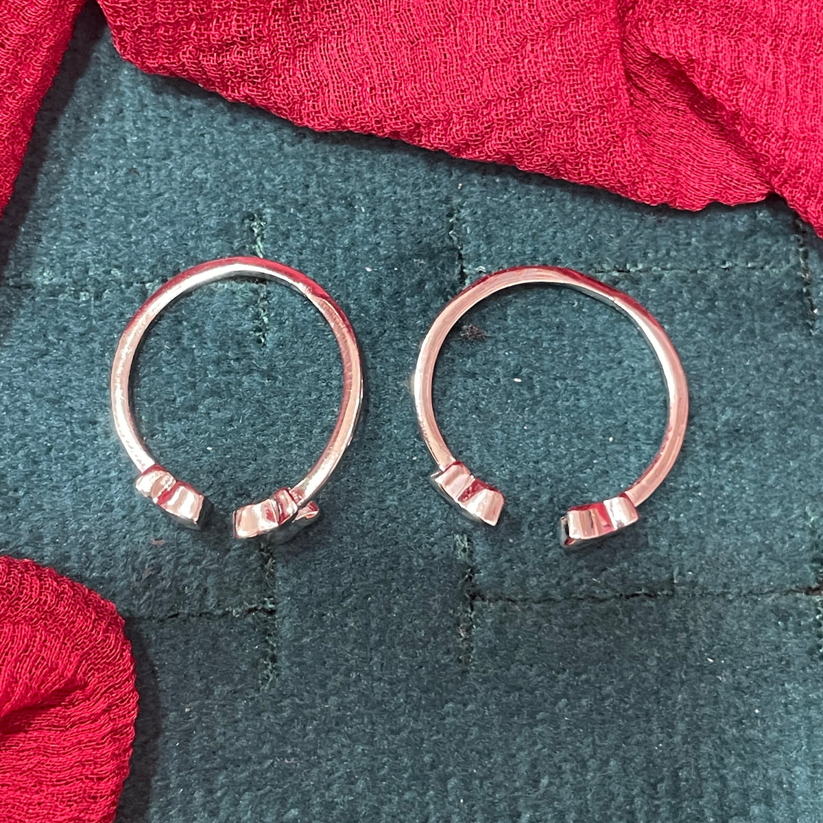 92.5 silver stylish butterfly toe rings