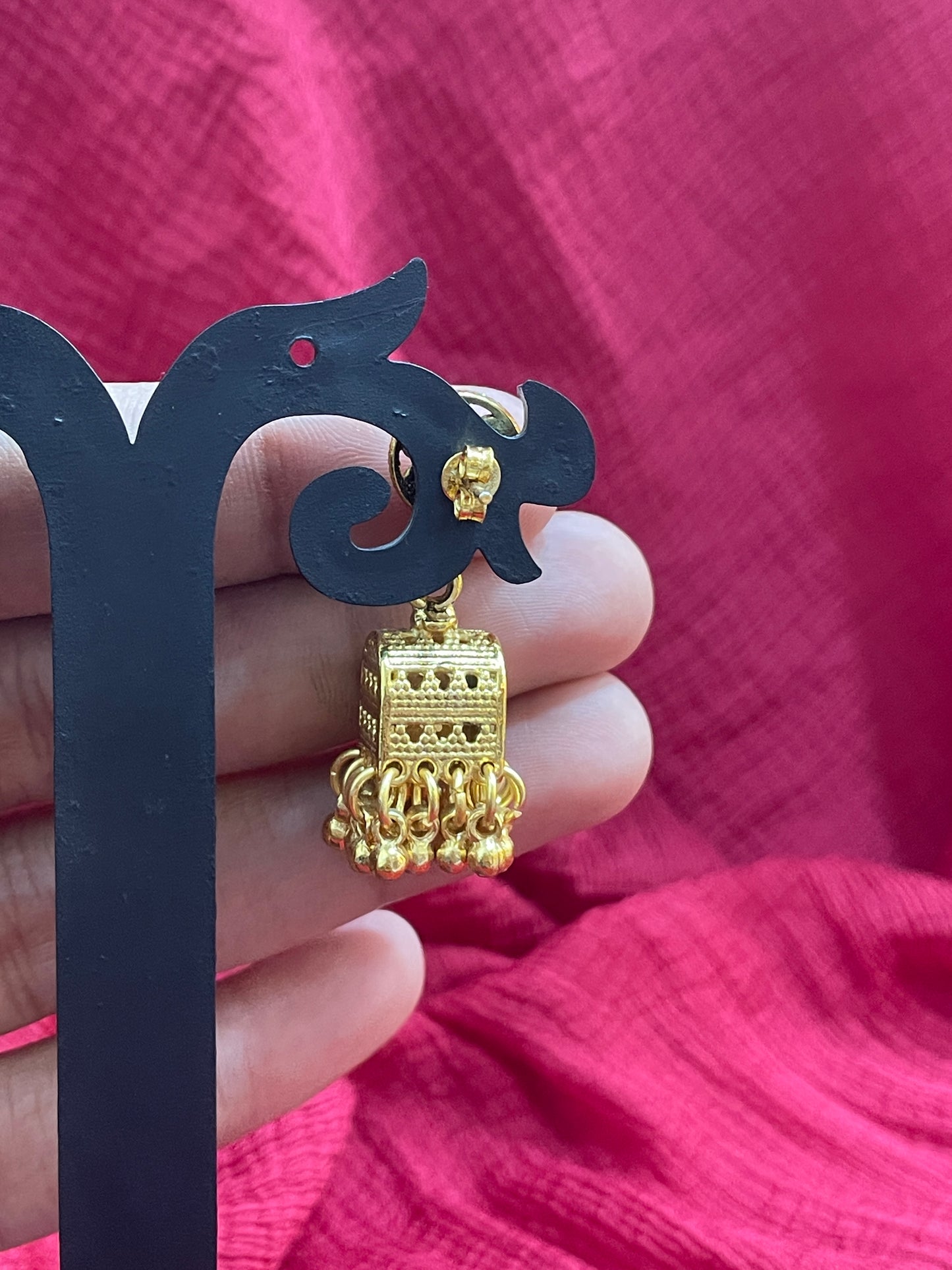 92.5 Silver Gold Plated Jhumka Earrings for Women | Traditional Elegant Design | Festive Jewellery