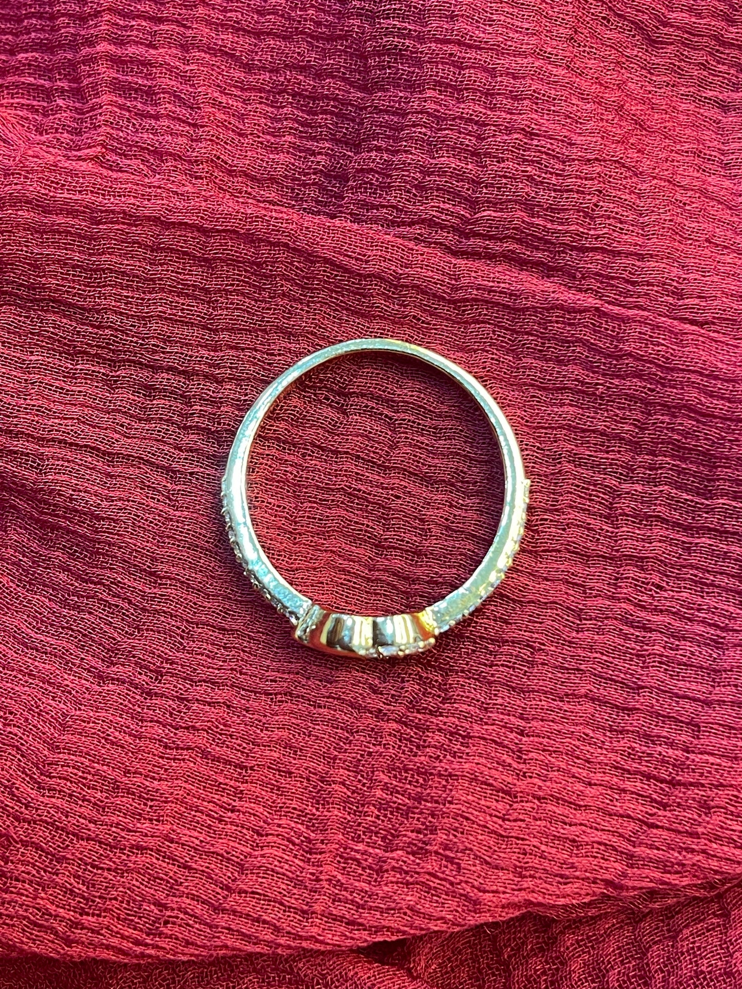 Gold Plated Silver Elegant Heart Ring