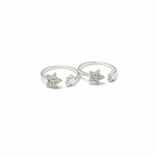 92.5 Silver Stylish Toe Rings | Elegant Modern Design | Jewellery