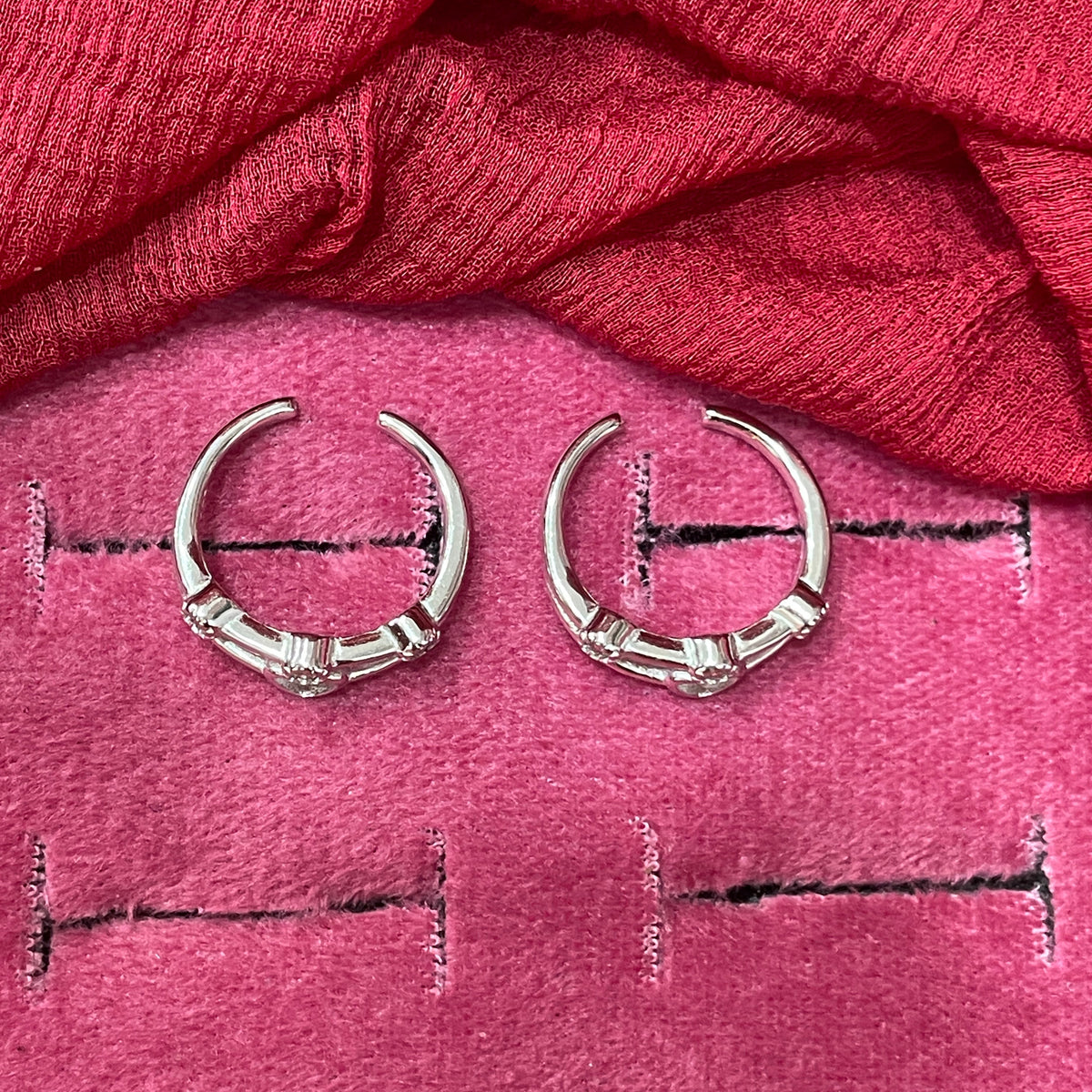 92.5 Silver Heart Toe Rings | Premium Romantic Design | Jewellery