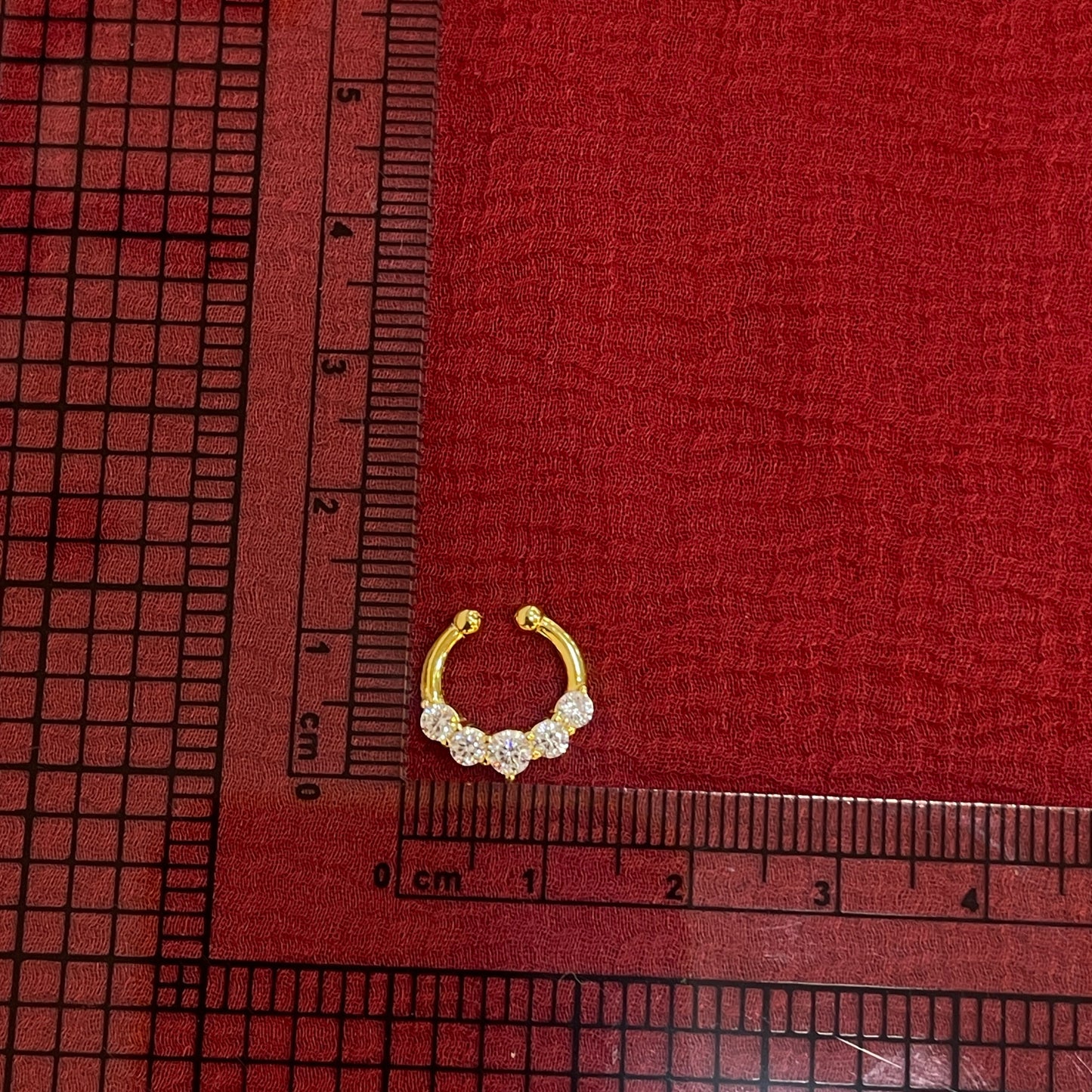 92.5 Silver Gold Plated Subtle Septum