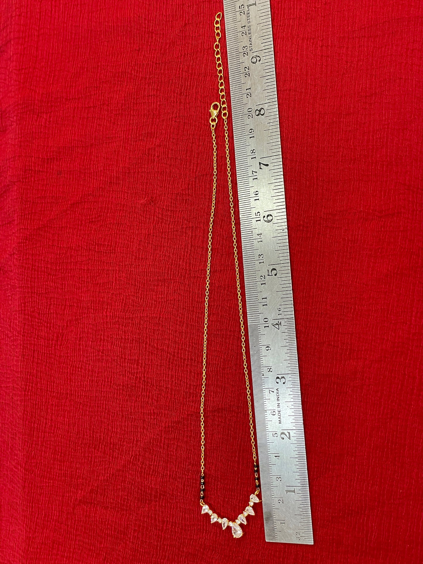 925 Silver Gold Plated Royal Black Bead Chain