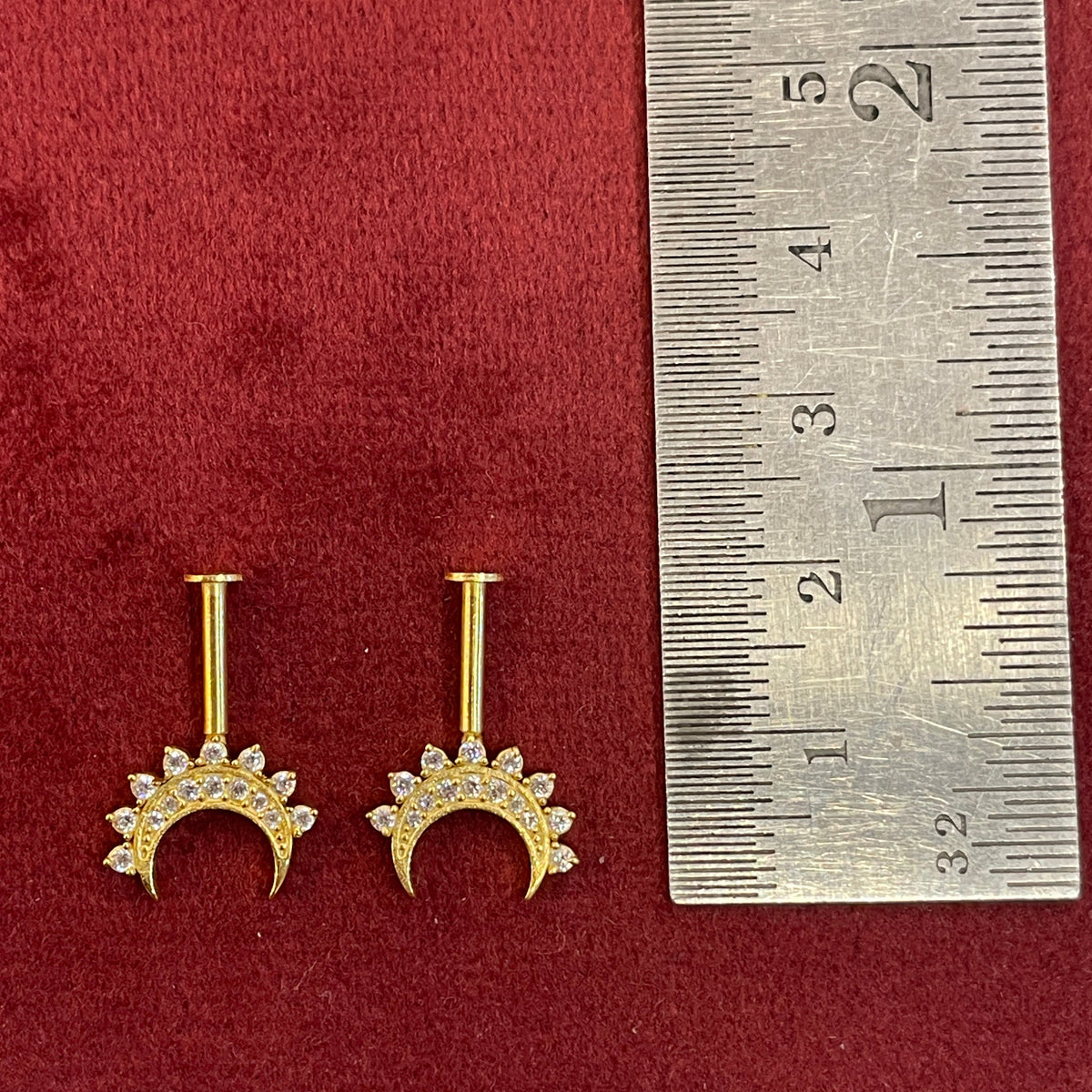 92.5 Silver Half Moon Bugadi (Pair) | Stylish Ethnic Design | Jewellery