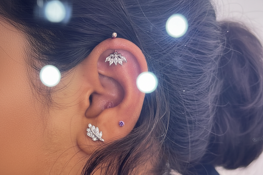 92.5 Silver Five Leaf Bugadi | Stylish Nature Design | Elegant Jewellery