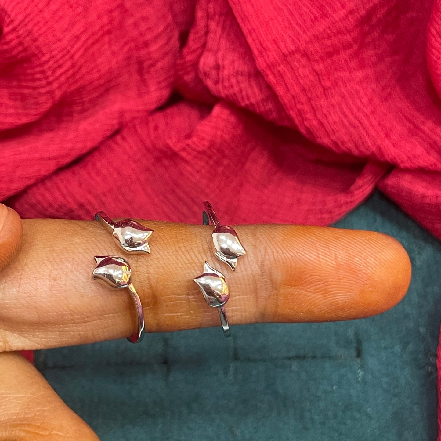92.5 Silver Tulip Toerings